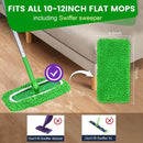 6Pcs Reusable Microfiber Mop Pads Compatible with Swiffer Sweeper Mop - Replacement Wet Mopping Pad Refills & Washable Dry Sweeping Cloths for Surface Hardwood Floor Cleaning-2