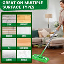 6Pcs Reusable Microfiber Mop Pads Compatible with Swiffer Sweeper Mop - Replacement Wet Mopping Pad Refills & Washable Dry Sweeping Cloths for Surface Hardwood Floor Cleaning-6