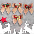 8cm Christmas Bow Bells, Hessian Scottish Knot, Christmas Tree Ornaments, Christmas Tree Ornaments-2