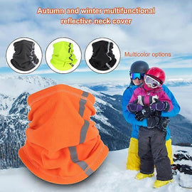 Reflective Neck Gaiter, Cold-Proof Breathable Neck Gear with Strip for Cycling - 0