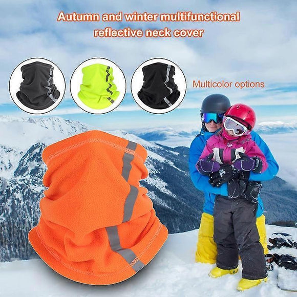 Reflective Neck Gaiter, Cold-Proof Breathable Neck Gear with Strip for Cycling