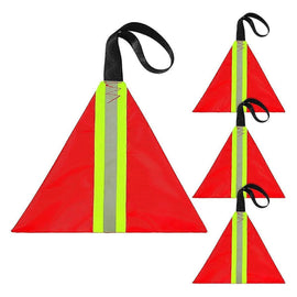 Security Tow Flag 4PCS, Red Reflective Warning Flags for Truck Trailer Loads