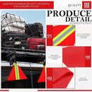 Security Tow Flag 4PCS, Red Reflective Warning Flags for Truck Trailer Loads-3