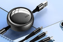 3 In 2 Retractable Multi Charging Cable Retracted USB C Cell Phone Charger-5