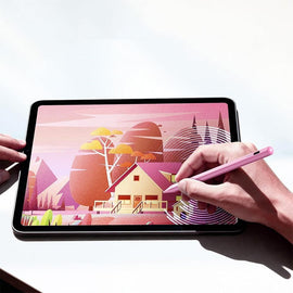 Capacitive Stylus Pen Compatible With iPad and Tablet Touch Screens Pink - 0