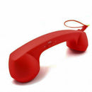 Handheld Retro Wired Telephone Handset with Microphone for Smartphones PC Red-4