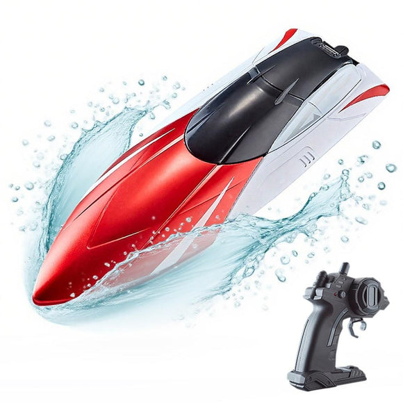 2.4GHz RC Speed Boat Toy - Remote Control Racing Yacht for Pools & Lakes Red