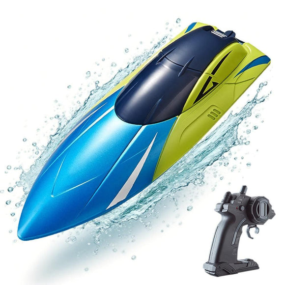 2.4GHz RC Speed Boat Toy - Remote Control Racing Yacht for Pools & Lakes Blue