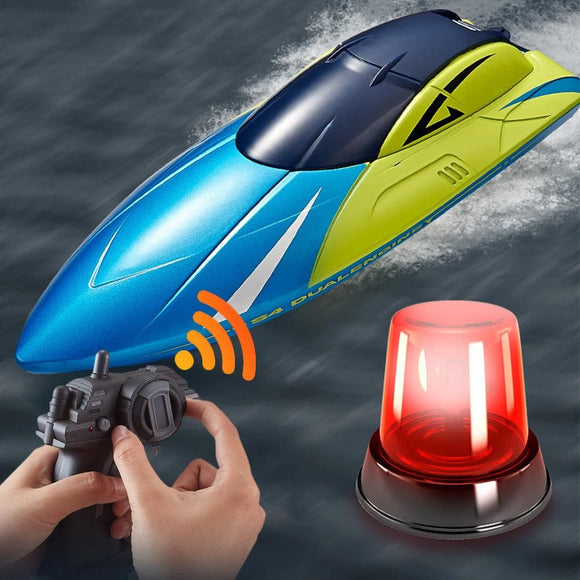 2.4GHz RC Speed Boat Toy - Remote Control Racing Yacht for Pools & Lakes Blue