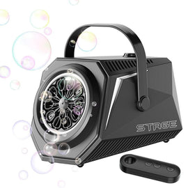 Bubble Machine Automatic Minute Big Bubbles Blower Maker for Outdoor Birthday Parties Black