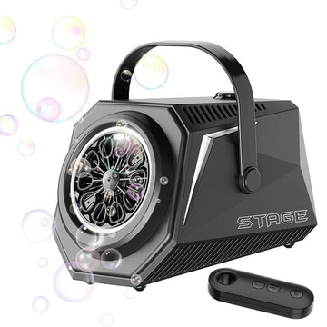Bubble Machine Automatic Minute Big Bubbles Blower Maker for Outdoor Birthday Parties Black