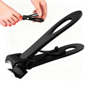 Wide Jaw Nail Clipper Strong Stainless Steel Toenail Cutter for Thick Nails - Black-1