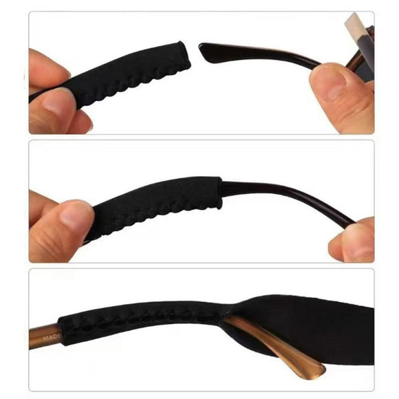 5Pcs Neoprene Eyeglass Holder Adjustable Sunglasses Retainer Strap for Sports - Black