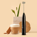 Handheld Milk Frother USB Rechargeable 3 Speeds Electric Foam Wand with 2 Whisks - Black-7