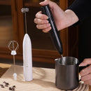 Handheld Milk Frother USB Rechargeable 3 Speeds Electric Foam Wand with 2 Whisks - White-4