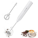 Handheld Milk Frother USB Rechargeable 3 Speeds Electric Foam Wand with 2 Whisks - White-6