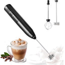 Handheld Milk Frother USB Rechargeable 3 Speeds Electric Foam Wand with 2 Whisks - White-7