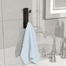 4 Pack Stainless Steel Double Adhesive Hooks with 3kg Capacity - Black-4