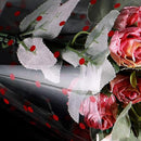 Clear Waterproof OPP Flower Bouquet Wrapping Paper Rolls - Small Red Polka Dots-4