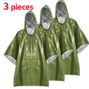 Outdoor Emergency Waterproof Insulated Raincoat, Portable Folding Camping and Hiking Cold-Weather Raincoat – Green-1