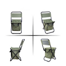 3-in-1 Outdoor Folding Chair with 10L Insulated Cooler, Durable Oxford Fabric, for Camping and Picnics - Blue-8