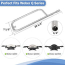 Grill Burner Tube Replacement Part, 304 Stainless Steel U-Shaped Gas Burner Fits Weber Q200 Q220 Q2000 Q2200-2