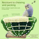 2-in-1 Parrot Perch Warm Bed Nest, Coral Fleece Hanging Bird Cage Sleeping Hut for Budgies, Cockatiels, Lovebirds, and Small Parrots – Winter Warm House - Blue-3