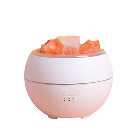 Himalayan Salt Stone Flame Aroma Diffuser, 4 in 1 Essential Oil Humidifier with Warm Night Light, Timer Ultrasonic Cool Mist Diffuser for Home Bedroom