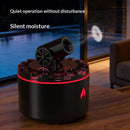 Cannon-Shaped Smoke Ring Aroma Diffuser and Humidifier, 2 Mist Modes, RGB Color-Changing Lava Lamp Essential Oil Diffuser, for Home Desk - White Gold-5