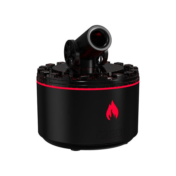 Cannon-Shaped Smoke Ring Aroma Diffuser and Humidifier, 2 Mist Modes, RGB Color-Changing Lava Lamp Essential Oil Diffuser, for Home or Desk – Black