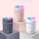 Mini Colorful Cup Humidifier, 300ml Portable USB Cool Mist Humidifier with 7-Color Night Light, for Car, Bedroom, Desk, and Office - Gray-10