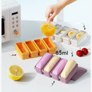 Long Ice Brick Mold, Ice Tray with Lid for Home, Food Freezing Mold—Yellow-7