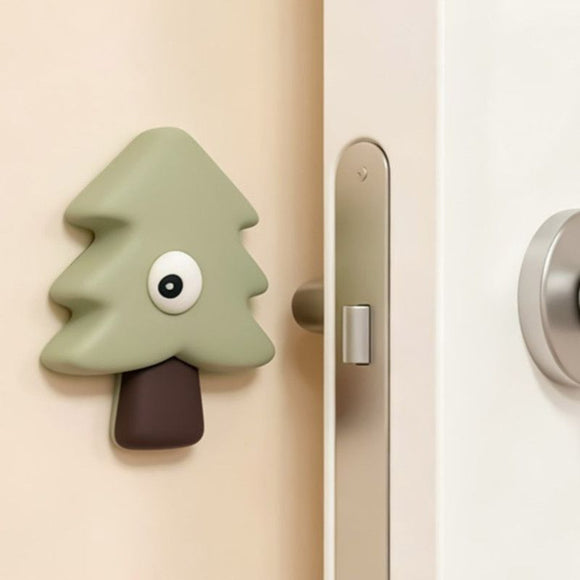 Forest Bumper Pad, Soft Rubber Door Handle Anti-Collision Sticker—Green