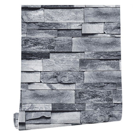6m/19.69ft Wallpaper Vintage Brick Self Adhesive Peel and Stick 3D Wall Sticker for Home Restaurant - 0