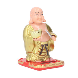 Standing Maitreya Buddha Solar Ornaments Light Energy Sensing Buddha Statue Decoration for Office Home Car Gift Small - 0