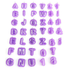 40pcs Numeral Alphabetic Cake Stencils Semiotic Food Grade Plastic Cake Topper Decorative Fillings for Home Baking - 0