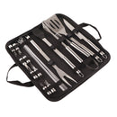 20pcs Barbecue Utensils Food Grade Stainless Steel Skewer Fork Knife BBQ Tool Set for Camping Hiking-3