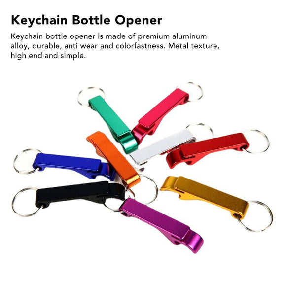 50pcs Keychain Bottle Opener Aluminum Alloy Mini Pocket Beer Beverage Opener Colorful Metal Bottle Opener