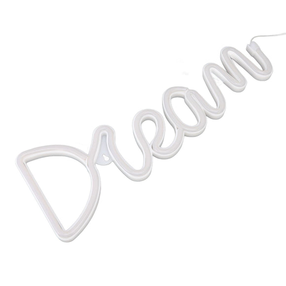 LED Neon Light Dream Battery USB Operated Neon Wall Light for Bedroom Living Room Bar Party Christmas Wedding