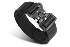 Nylon Tactical Belt Quick-Release for Outdoor Work Daily - Black - 0