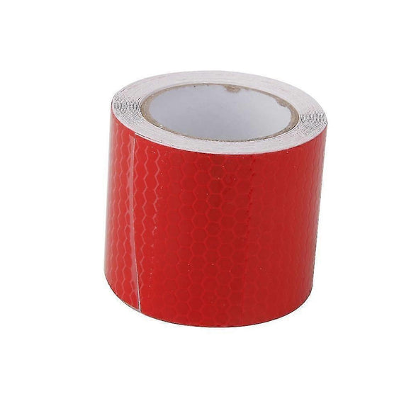 Car Reflective Warning Tape, Self-Adhesive Safety Sticker, 3m x 5cm - Red