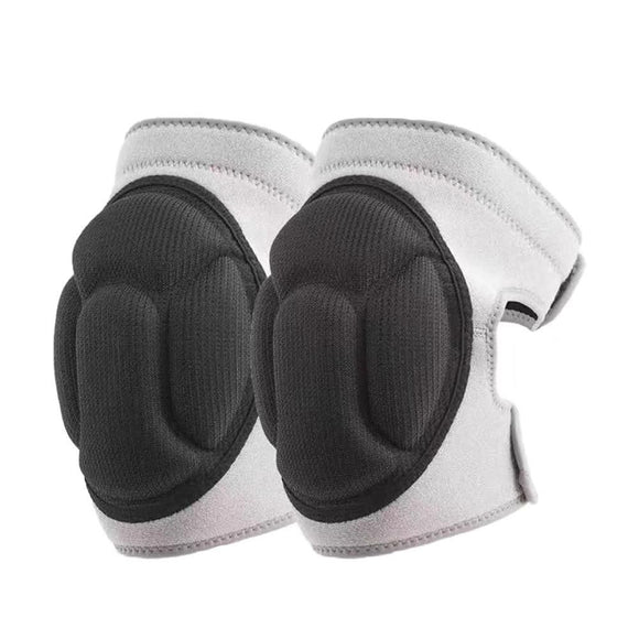 Pair of Knee Pads Anti-Slip Knee Protector Braces for Work Sports Grey - S