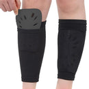 Pair of Soccer Shin Guards Breathable Calf Protective Gear for Adults Black-3