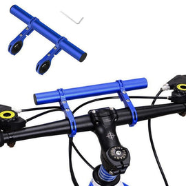 20cm Aluminum Alloy Bicycle Handlebar Extender Mount for Bike Accessories Blue