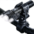 3-Head USB Rechargeable Headlight With Bracket for Night Cycling-2