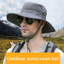 Foldable Anti-UV Bucket Sun Hat, Adjustable Wide Brim Summer Cycling Cap - Light Gray-4