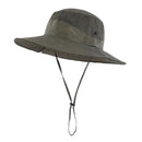 Foldable Anti-UV Bucket Sun Hat, Adjustable Wide Brim Summer Cycling Cap - Army Green-1