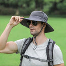 Foldable Anti-UV Bucket Sun Hat, Adjustable Wide Brim Summer Cycling Cap - Army Green-3