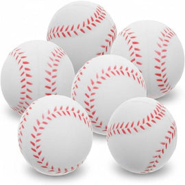 Soft PU Training Baseball 6Pcs Indoor Lightweight Pract Sports Ball Set - 0