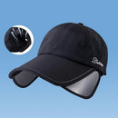 Wide Brim Adjustable Sports Visor Cap, Foldable Outdoor Sun Hat - Pink-4